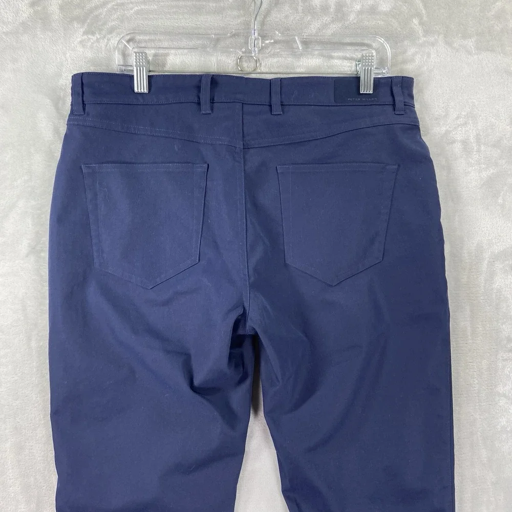 Peter Millar Pants Mens 34x32 Chino EB66 Classic Tapered Fit 5-Pocket Golf Blue
